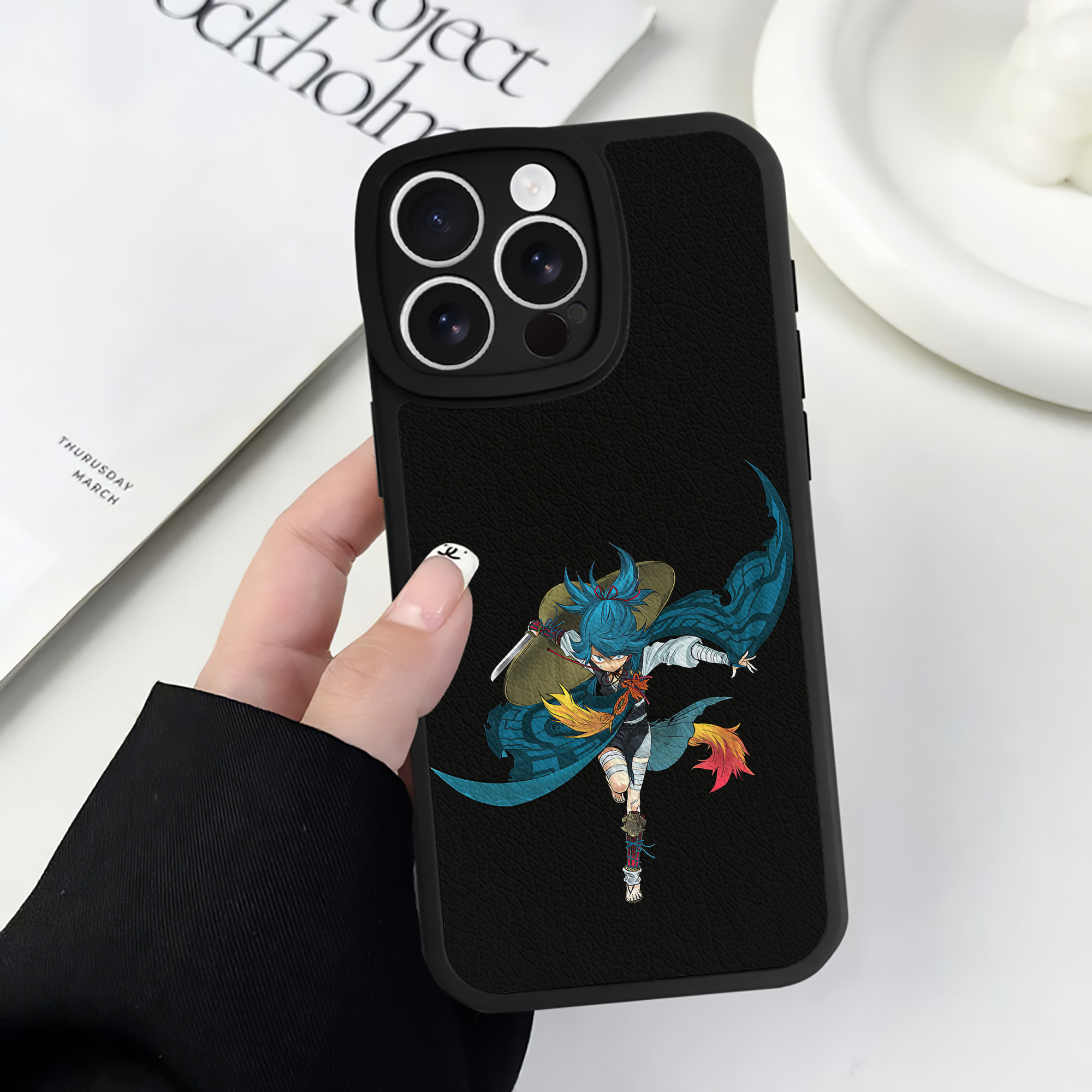 （画像用） 刀剣乱舞 Touken Ranbu 【iPhone 16シリーズ対応】シリコンスマホケース（レザー調） 材質：シリコン